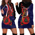 Melbourne Demons ANZAC Personalised Hoodie Dress Lest We Forget Poppy Camo