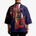 Melbourne Demons ANZAC Personalised Kimono Lest We Forget Poppy Camo