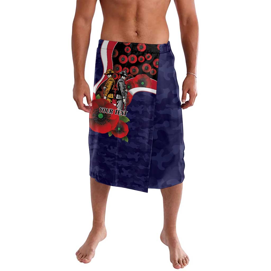 Melbourne Demons ANZAC Personalised Lavalava Lest We Forget Poppy Camo