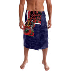 Melbourne Demons ANZAC Personalised Lavalava Lest We Forget Poppy Camo