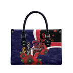 Melbourne Demons ANZAC Personalised Leather Bag Lest We Forget Poppy Camo