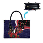 Melbourne Demons ANZAC Personalised Leather Bag Lest We Forget Poppy Camo