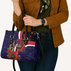 Melbourne Demons ANZAC Personalised Leather Bag Lest We Forget Poppy Camo