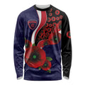 Melbourne Demons ANZAC Personalised Long Sleeve Shirt Lest We Forget Poppy Camo