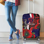 Melbourne Demons ANZAC Personalised Luggage Cover Lest We Forget Poppy Camo