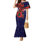 Melbourne Demons ANZAC Personalised Mermaid Dress Lest We Forget Poppy Camo