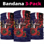 Melbourne Demons ANZAC Personalised Neck Gaiter Lest We Forget Poppy Camo