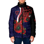 Melbourne Demons ANZAC Personalised Padded Jacket Lest We Forget Poppy Camo