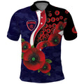Melbourne Demons ANZAC Personalised Polo Shirt Lest We Forget Poppy Camo