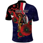 Melbourne Demons ANZAC Personalised Polo Shirt Lest We Forget Poppy Camo