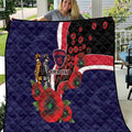 Melbourne Demons ANZAC Personalised Quilt Lest We Forget Poppy Camo