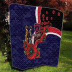 Melbourne Demons ANZAC Personalised Quilt Lest We Forget Poppy Camo