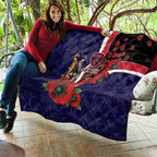 Melbourne Demons ANZAC Personalised Quilt Lest We Forget Poppy Camo