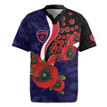 Melbourne Demons ANZAC Personalised Rugby Jersey Lest We Forget Poppy Camo
