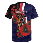 Melbourne Demons ANZAC Personalised Rugby Jersey Lest We Forget Poppy Camo