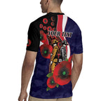 Melbourne Demons ANZAC Personalised Rugby Jersey Lest We Forget Poppy Camo