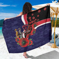 Melbourne Demons ANZAC Personalised Sarong Lest We Forget Poppy Camo