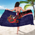 Melbourne Demons ANZAC Personalised Sarong Lest We Forget Poppy Camo