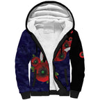Melbourne Demons ANZAC Personalised Sherpa Hoodie Lest We Forget Poppy Camo