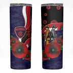 Melbourne Demons ANZAC Personalised Skinny Tumbler Lest We Forget Poppy Camo