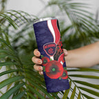 Melbourne Demons ANZAC Personalised Skinny Tumbler Lest We Forget Poppy Camo