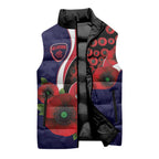 Melbourne Demons ANZAC Personalised Sleeveless Puffer Jacket Lest We Forget Poppy Camo