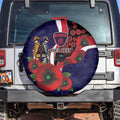 Melbourne Demons ANZAC Personalised Spare Tire Cover Lest We Forget Poppy Camo