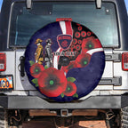 Melbourne Demons ANZAC Personalised Spare Tire Cover Lest We Forget Poppy Camo