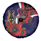 Melbourne Demons ANZAC Personalised Spare Tire Cover Lest We Forget Poppy Camo