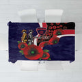 Melbourne Demons ANZAC Personalised Tablecloth Lest We Forget Poppy Camo