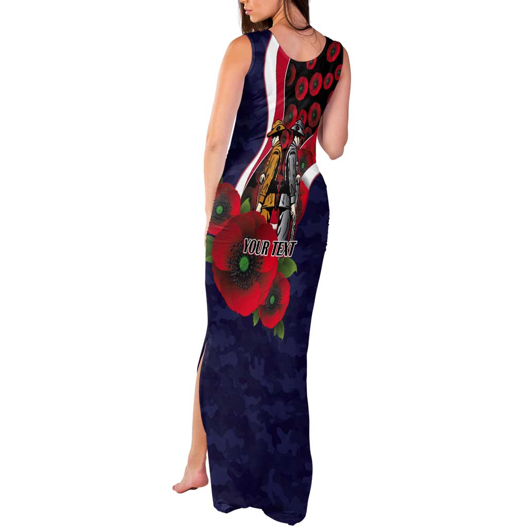 Melbourne Demons ANZAC Personalised Tank Maxi Dress Lest We Forget Poppy Camo