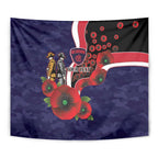 Melbourne Demons ANZAC Personalised Tapestry Lest We Forget Poppy Camo
