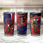 Melbourne Demons ANZAC Personalised Tumbler Cup Lest We Forget Poppy Camo