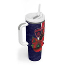 Melbourne Demons ANZAC Personalised Tumbler With Handle Lest We Forget Poppy Camo