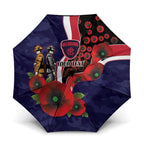Melbourne Demons ANZAC Personalised Umbrella Lest We Forget Poppy Camo