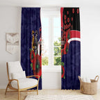 Melbourne Demons ANZAC Personalised Window Curtain Lest We Forget Poppy Camo