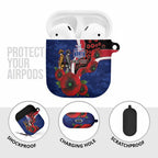 North Kangaroos ANZAC Personalised AirPods Case Lest We Forget Poppy Camo