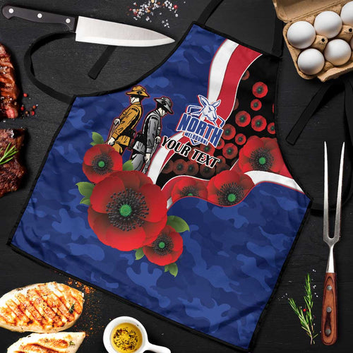 North Kangaroos ANZAC Personalised Apron Lest We Forget Poppy Camo