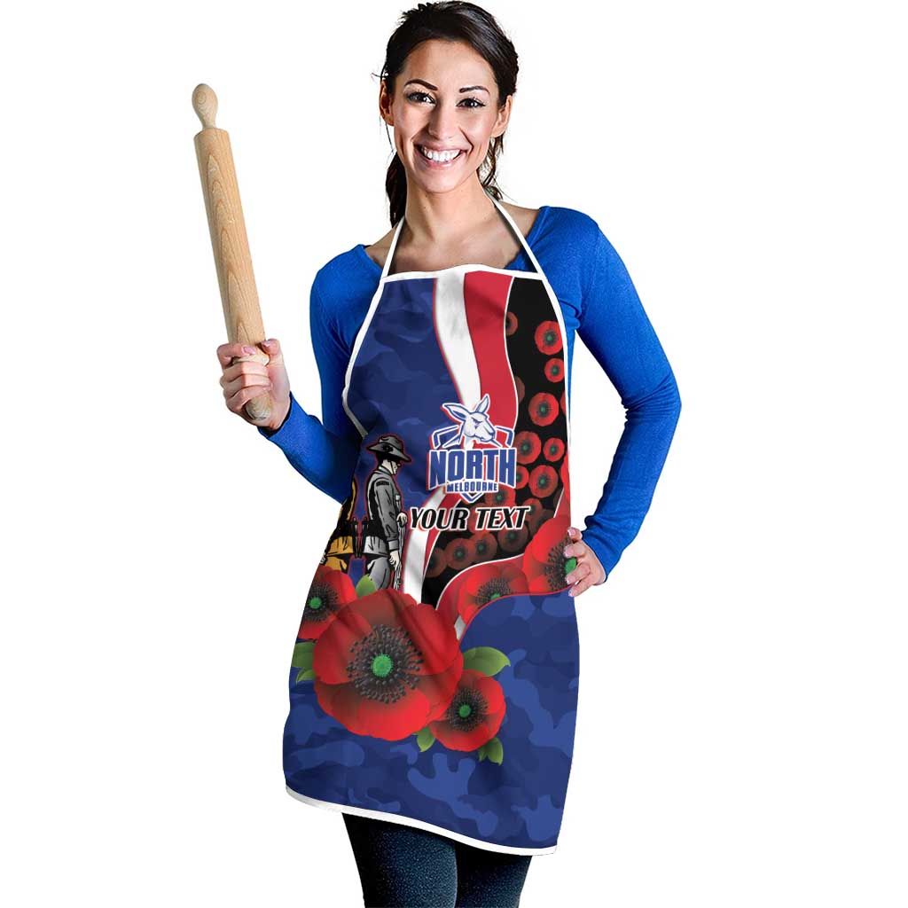 North Kangaroos ANZAC Personalised Apron Lest We Forget Poppy Camo