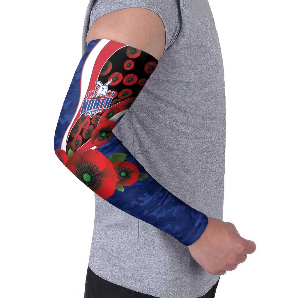 North Kangaroos ANZAC Personalised Arm Sleeves Lest We Forget Poppy Camo