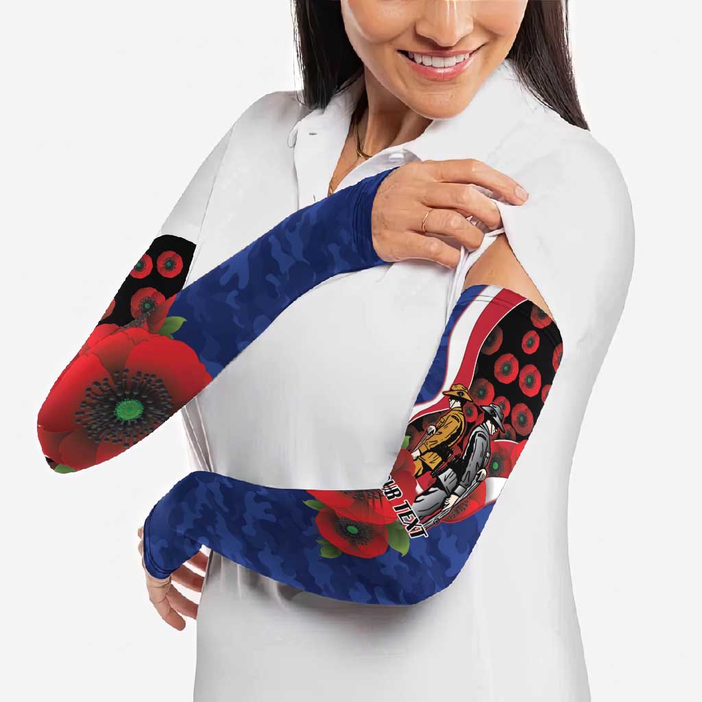 North Kangaroos ANZAC Personalised Arm Sleeves Lest We Forget Poppy Camo