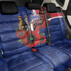 North Kangaroos ANZAC Personalised Back Car Seat Cover Lest We Forget Poppy Camo
