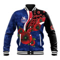 North Kangaroos ANZAC Personalised Baseball Jacket Lest We Forget Poppy Camo