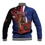 North Kangaroos ANZAC Personalised Baseball Jacket Lest We Forget Poppy Camo