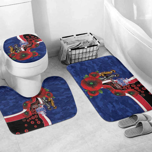 North Kangaroos ANZAC Personalised Bathroom Set Lest We Forget Poppy Camo