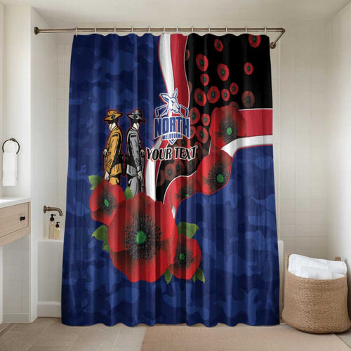 North Kangaroos ANZAC Personalised Bathroom Set Lest We Forget Poppy Camo