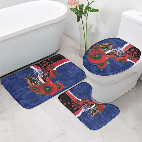 North Kangaroos ANZAC Personalised Bathroom Set Lest We Forget Poppy Camo