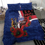 North Kangaroos ANZAC Personalised Bedding Set Lest We Forget Poppy Camo