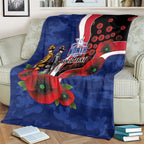 North Kangaroos ANZAC Personalised Blanket Lest We Forget Poppy Camo
