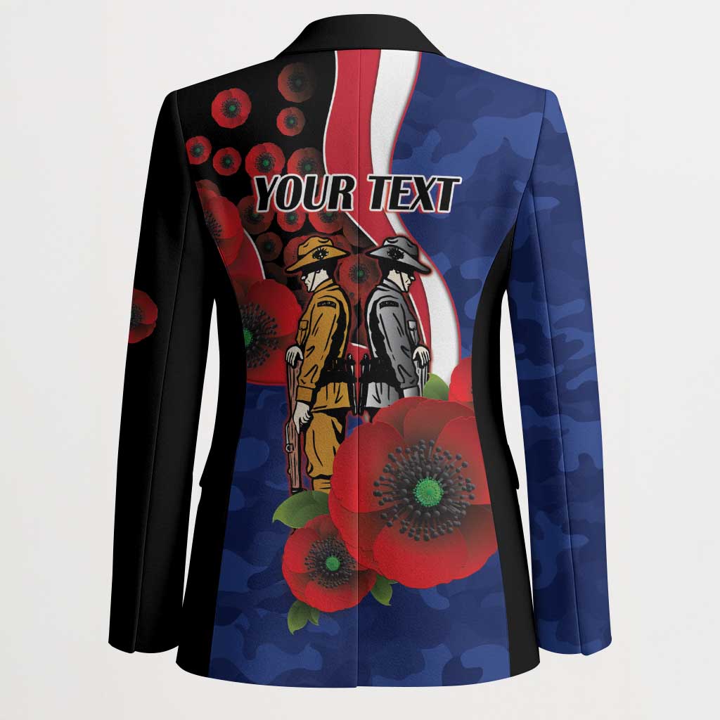North Kangaroos ANZAC Personalised Blazer Lest We Forget Poppy Camo